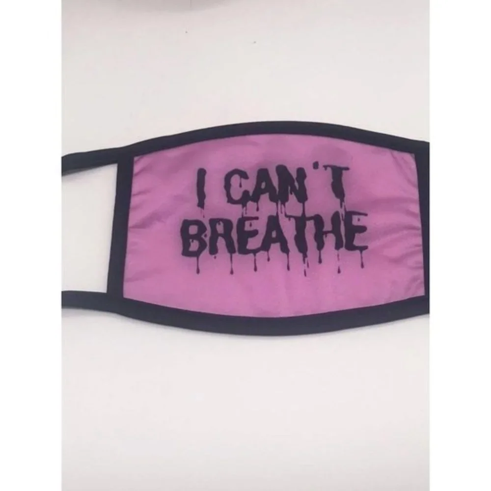 I Cant Breathe Face Mask For Unisex Pink‎ Or White  Fashion Style